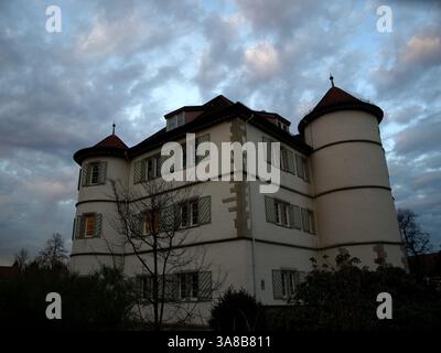 Die Wasserburg Bad Rappenau ist eine Wasserburg aus dem frühen 17. Jahrhundert. Die Burg wurde um 1600 ... erbaut (Wiki) Stockfoto