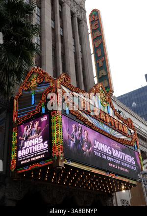 Februar 2009 - Hollywood, CA, USA - 24. Februar 2009 - Hollywood, CA - Atmosphäre. „Jonas Brothers: The 3D Concert Experience“ in Los Angeles Premiere im El Capitan Theatre. Foto: Byron Purvis/AdMedia Stockfoto