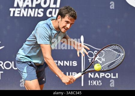 Neapel, Italien. März 2025. Italien, 29. märz 2024: VIT Kopriva während des ATP Challenger Napoli Tennis Cup 2025, Italien (Felice de Martino/SPP) Credit: SPP Sport Press Photo. /Alamy Live News Stockfoto