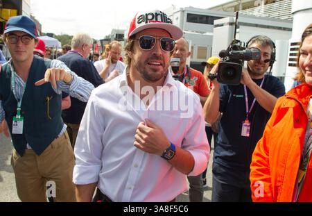 Monza, Italien - 07. September 2019: FIA Formel-1-Weltmeisterschaft, Grand Prix von Italien mit Fernando Alonso Stockfoto