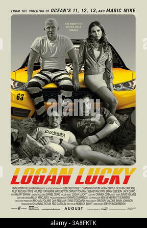 April 2017 - - Logan Lucky (2017) Poster Art. Daniel Craig, Riley Keough, Channing Tatum, Adam Driver, Logan Lucky Film - 2017. (Credit Image: © Pictures/Entertainment Pictures via ZUMAPRESS.com) Stockfoto