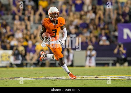 23. September 2017: Syracuse Orange Wide Receiver Ervin Philips (3) während des Spiels zwischen den LSU Tigers und den Syracuse Orange im Tiger Stadium in Baton Rouge, LA. LSU Tigers gewann 35:26. Stephen Lew/CSM(Credit Image: &Copy; Stephen Lew/CSM via ZUMA Wire) Stockfoto