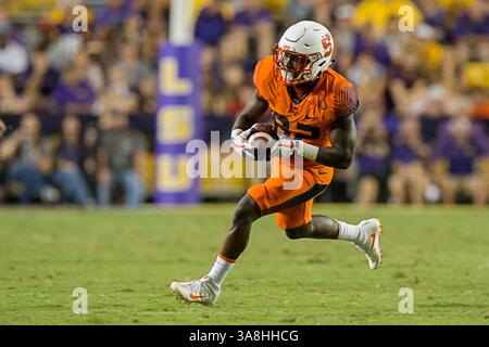 23. September 2017: Syracuse Orange Wide Receiver Nykeim Johnson (82) während des Spiels zwischen den LSU Tigers und den Syracuse Orange im Tiger Stadium in Baton Rouge, LA. LSU Tigers gewann 35:26. Stephen Lew/CSM(Credit Image: &Copy; Stephen Lew/CSM via ZUMA Wire) Stockfoto