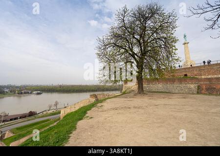 Belgrad, Serbien. März 2025. Panoramablick auf die Hauptpromenade Vista Point im Stadtzentrum Stockfoto