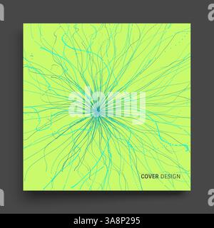 Abstrakte Wissenschaft oder Technologie Hintergrund. Array mit dynamischen Partikeln. Vector Illustration. Stock Vektor