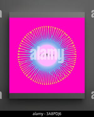 Array mit dynamischen Partikel kleiner Partikel im Kreis. Moderne Wissenschaft und Technologie Element. Abstrakte gepunkteten Hintergrund. Vector Illustration. Stock Vektor