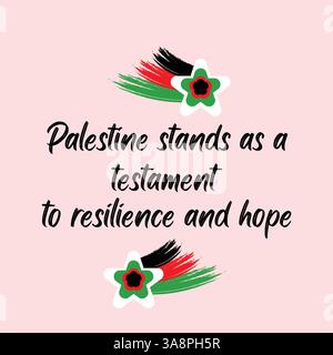 Inspirierende Zitate zu Resilienz und Hoffnung – digitale Kunst Stock Vektor