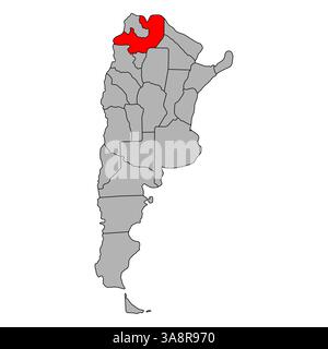 Salta von Argentinien Karte Symbol Form, Reise Web Symbol Vektor Illustration . Stock Vektor