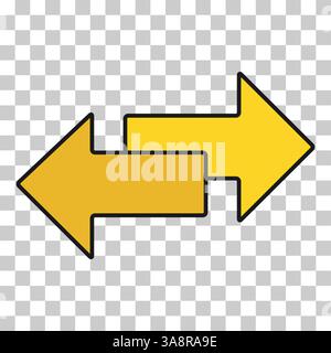 Austausch Pfeilübertragungssymbol, Swap Web Button Design, Move Symbol Vector Illustration . Stock Vektor