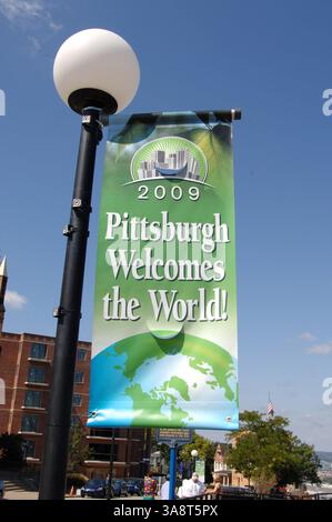 30. Oktober 2008 – Pittsburgh, PA, USA – 14. September 2009 – Pittsburgh, Pennsylvania – die Stadt Pittsburgh wird am 24-25. September im David L Lawrence Convention Center den G20 SUMMIT ausrichten. Foto: Jason L Nelson/AdMedia Stockfoto