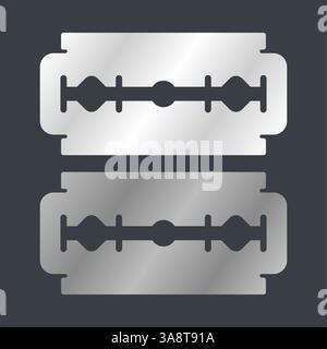 Klassischer Vektor Mit Scharfer Rasierklinge. Rasiermesser-Klingenelement. Symbol Für Rasierklinge. Stock Vektor