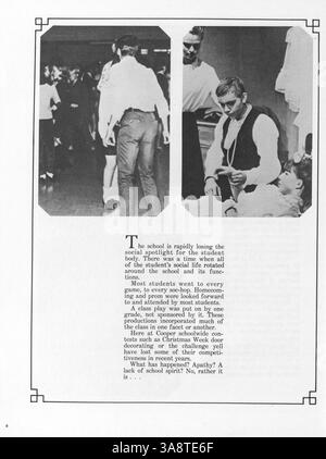 Die Ausgabe 1973 des Jahrbuchs der Cooper High School, CALNS, dokumentiert die Schulaktivitäten des Jahres und zeigt Studenten, Personal, Sport und andere wichtige Ereignisse aus dem akademischen Jahr 1972-1973. Stockfoto
