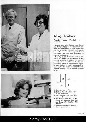 Diese Ausgabe 1973 des Talons Jahrbuchs der Cooper High School dokumentiert eine breite Palette von Schulaktivitäten, einschließlich akademischer, sportlicher und außerschulischer Höhepunkte aus dem Schuljahr 1972-1973 in Robbinsdale. Stockfoto