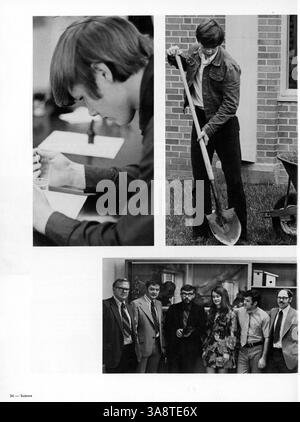 Die Ausgabe 1973 des Talons Jahrbuchs der Cooper High School zeigt wichtige Schulveranstaltungen und Höhepunkte aus dem akademischen Jahr 1972-1973 mit Schülern, Lehrern, Leichtathletik und Clubs. Stockfoto