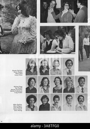 Dieses Jahrbuch 1981 des North Central Bible College feiert das 50-jährige Bestehen des Colleges mit einer umfassenden Dokumentation der Leistungen von Studenten und Dozenten sowie Veranstaltungen aus dem Schuljahr 1980-1981. Stockfoto