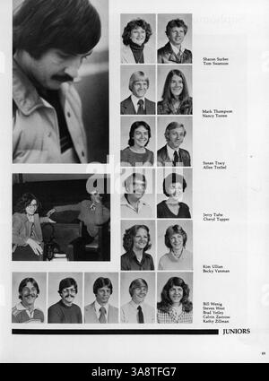 Das Jahrbuch 1981 des North Central Bible College markiert das 50. Jahr der Schule und dokumentiert akademische Höhepunkte, Aktivitäten der Schüler und Beiträge der Fakultät während des Schuljahres 1980-1981. Stockfoto