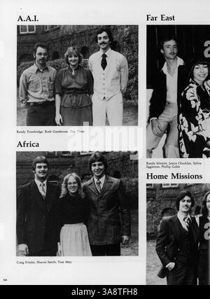 Dieses Jahrbuch markiert das 50. Jahr des North Central Bible College und dokumentiert die Leistungen und Ereignisse des Schuljahres 1980-1981 für Studenten, Dozenten und Alumni. Stockfoto