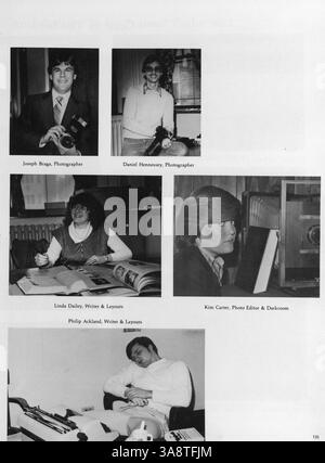 Das Jahrbuch 1981 des North Central Bible College feiert das 50-jährige Bestehen der Schule und dokumentiert Schüler, Lehrer und Ereignisse aus dem Schuljahr 1980-1981. Stockfoto