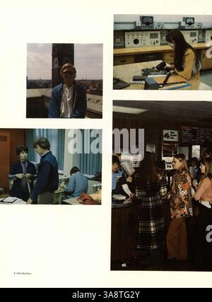 Das Aurean Yearbook 1973 der Richfield High School erfasst Schüler, Lehrer, Vereine, Leichtathletik und Veranstaltungen aus dem Schuljahr 1972-1973 und bewahrt die Geschichte der High School Community. Stockfoto