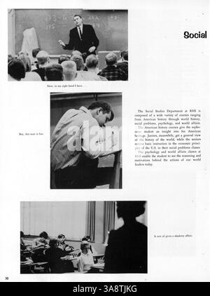 Diese Ausgabe 1965 des Aurean Jahrbuchs der Richfield High School dokumentiert die Schüler, Lehrkräfte, Leichtathletik, Vereine und andere wichtige Ereignisse des Schuljahres 1964-1965. Stockfoto