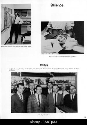 In dieser Ausgabe des Jahrbuchs 1965 der Richfield High School, Aurean, werden Schüler, Lehrer, Sportteams, Clubs und Veranstaltungen aus dem Schuljahr 1964-1965. Stockfoto