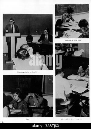 Die Ausgabe 1965 des Aurean Yearbook der Richfield High School beleuchtet das Schuljahr 1964-1965 mit Schülerleben, Leichtathletik, Clubs und Lehrerbeiträgen. Stockfoto