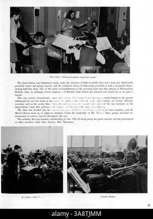 Die Ausgabe 1965 des Aurean-Jahrbuchs der Richfield High School beleuchtet die Leistungen von Schülern, Lehrern und Sportlern sowie Schulclubs und Veranstaltungen aus dem akademischen Jahr 1964-1965. Stockfoto