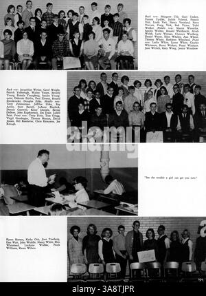 Die Ausgabe 1965 des Jahrbuchs „Aurean“ der Richfield High School fängt das Wesen des Schülerlebens, der Leichtathletik, der Vereine und wichtiger Veranstaltungen während des akademischen Jahres 1964-1965 ein. Stockfoto