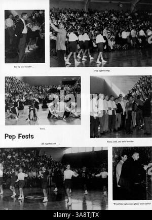 Die Ausgabe 1965 des Jahrbuchs „Aurean“ an der Richfield High School reflektiert das Studentenleben, sportliche Leistungen, Vereine und die Beteiligung der Fakultäten während des akademischen Jahres 1964-1965. Stockfoto