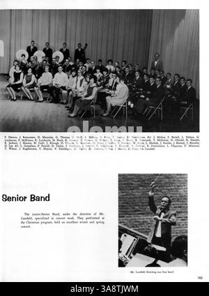 Die 1965 erschienene Ausgabe des Jahrbuchs „Aurean“ der Richfield High School bietet einen Überblick über die Aktivitäten, Vereine, Sport und Lehrkräfte der Schüler während des Schuljahres 1964-1965. Stockfoto