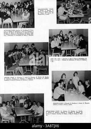 Die Ausgabe 1965 des Jahrbuchs „Aurean“ der Richfield High School beleuchtet die Aktivitäten von Schülern, Lehrern, Leichtathletik und Clubs im Schuljahr 1964-1965. Stockfoto