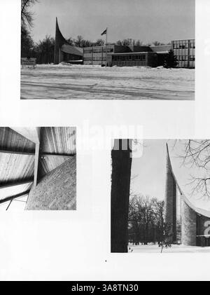 Diese Ausgabe 1967 des Mustang Jahrbuchs bietet einen detaillierten Überblick über die Breck School Community während des akademischen Jahres 1966-1967 und behandelt Sport, Schulvereine, Schüleraktivitäten und akademische Highlights. Stockfoto