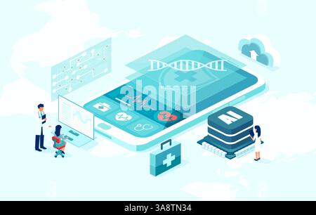 Künstliche Intelligenz im Gesundheitskonzept Stockfoto