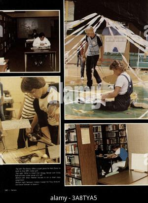 Das Park Center High Yearbook 1983 fängt die Höhepunkte des Jahres 1982-1983 ein, darunter Studentenporträts, Schulveranstaltungen und sportliche Leistungen. Stockfoto
