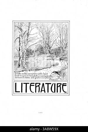 Die Ausgabe 1916 des Jahrbuchs der East High, „The Cardinal Tenth Anniversary Number“, dokumentiert die Aktivitäten von Studenten, Clubs, Lehrern und Leichtathletik aus dem akademischen Jahr 1915-1916. Stockfoto
