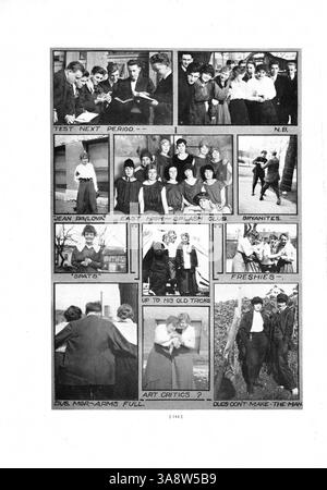 Das East High Yearbook 1916, The Cardinal Tenth Anniversary Number, dokumentiert die Schüler, Lehrer, Sportmannschaften und Schulvereine während des akademischen Jahres 1915-1916. Stockfoto