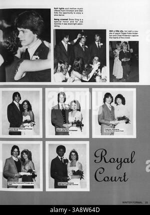 Bear '80, das Jahrbuch 1980 der Lincoln High School, dokumentiert die Ereignisse des Schuljahres, darunter Leichtathletik, Vereine und Schülerleistungen zwischen 1979 und 1980. Stockfoto