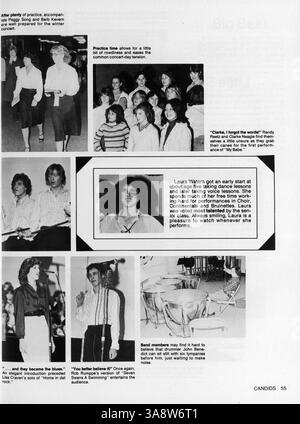 Das Jahrbuch „Bear '80“ dokumentiert die Ereignisse des Schuljahres 1979-1980 an der Lincoln High School mit Schülern, Clubs, Lehrkräften, Leichtathletik, und Schultraditionen. Stockfoto