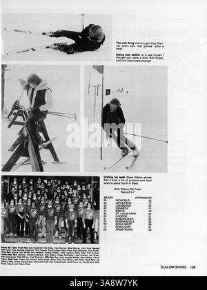 Das Jahrbuch „Bear 80“ dokumentiert die bedeutenden Momente des Jahres 1979-1980 an der Lincoln High School, darunter Schüler, Vereine, Leichtathletik, Lehrer, und Schulveranstaltungen. Stockfoto