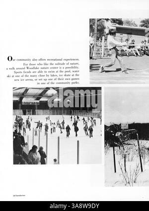 Das Jahrbuch „Aurean „72“ der Richfield High School beleuchtet das Schuljahr 1971-1972 und dokumentiert Schüler, Lehrer, Sportmannschaften, Clubs, und verschiedene Veranstaltungen. Stockfoto
