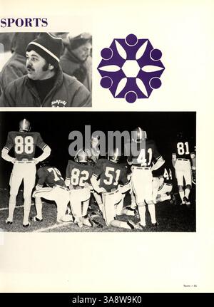 Das Jahrbuch „Aurean 72“ der Richfield High School zeigt die Schüler, Lehrer, Leichtathletik, Vereine und die wichtigsten Veranstaltungen des Schuljahres 1971-1972. Stockfoto