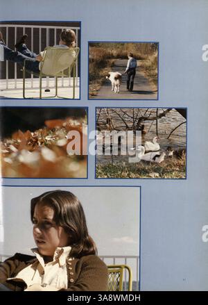 Diese Ausgabe 1976 des Jahrbuchs der Edina West High School, Windigo 76, gibt einen Überblick über das Schuljahr. Es enthält Bilder und Beschreibungen von Schülern, Vereinen, Sportmannschaften und bedeutenden Schulveranstaltungen während des Schuljahres 1975-1976. Stockfoto