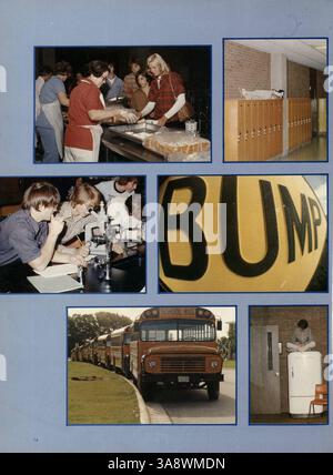 Das Windigo Jahrbuch 1976 von der Edina West High dokumentiert die Erfahrungen und Aktivitäten der Schüler für das Schuljahr 1975-1976. Es zeigt Fotos von Schülern, Dozenten, Vereinen, Leichtathletik und wichtigen Schulveranstaltungen während dieser Zeit. Stockfoto