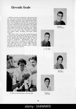 Das Bisbila Yearbook 1960 der University High fängt das wesentliche des Schuljahres 1959-1960 ein und behandelt die Leistungen der Schüler, Lehrkräfte, Leichtathletik, Vereine, und afroamerikanische Geschichte. Stockfoto
