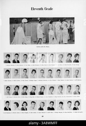 Das University High Yearbook 1960, Bisbila, erfasst wichtige Momente aus dem Schuljahr 1959-1960, darunter Schüler, Lehrer, Vereine, Leichtathletik, und afroamerikanische Geschichte. Stockfoto