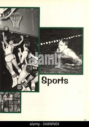 Talons 1967, das Jahrbuch der Cooper High School, zeichnet Schüleraktivitäten, Beiträge der Lehrkräfte, Sportmannschaften und Schulveranstaltungen aus dem Jahr 1966-1967 auf. Stockfoto
