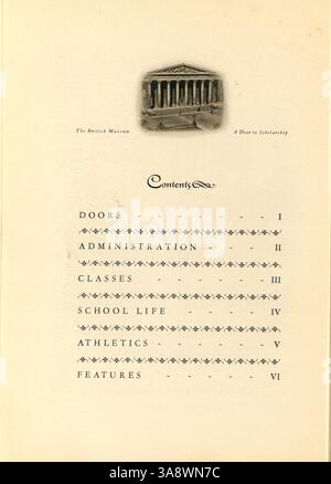 Das Edison Yearbook für 1929 mit dem Titel „Wizard“ erfasst das Leben der Schüler, die Lehrkräfte, die Vereine, die Leichtathletik und wichtige Ereignisse aus dem Schuljahr 1928-1929 an der Edison High School. Stockfoto
