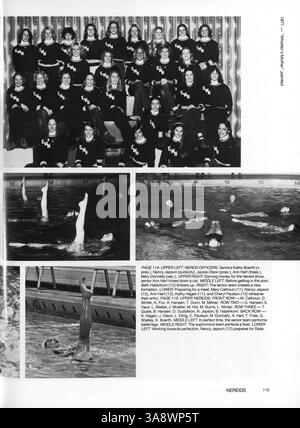 Windigo 76 ist das Jahrbuch 1976 der Edina West High School, das die akademischen, athletischen und außerschulischen Aspekte des Schuljahres 1975-1976 behandelt. Stockfoto