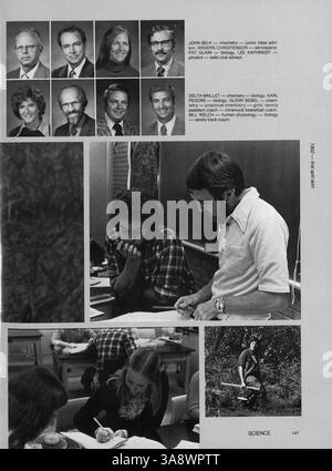 Windigo 76 zeigt die Schüler, Lehrer, Sportmannschaften, Vereine und Veranstaltungen der Edina West High School während des akademischen Jahres 1975-1976. Stockfoto