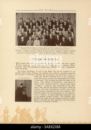 Diese Ausgabe 1933 des Wizard Yearbook erfasst die akademischen, sportlichen und sozialen Höhepunkte der Edison High School und dokumentiert Schüler, Dozenten, Sportveranstaltungen und Clubs aus dem Schuljahr 1932-1933. Stockfoto
